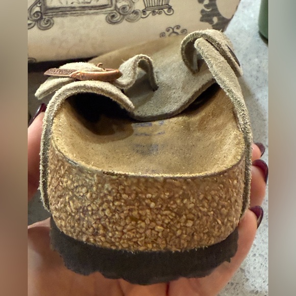 Birkenstock Boston Soft Footed Taupe Suede Mule Clog - size 39 - Picture 7 of 13